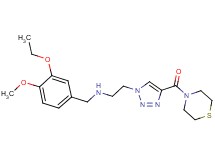 (3-ethoxy-4-methoxybenzyl){2-[4-(4-thiomorpholinylcarbonyl)-1H-1,2,3-triazol-1-yl]ethyl}amine