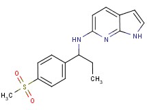 N-{1-[4-(methylsulfonyl)phenyl]propyl}-1H-pyrrolo[2,3-b]pyridin-6-amine