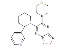 5-[2-(3-pyridinyl)-1-piperidinyl]-6-(4-thiomorpholinyl)[1,2,5]oxadiazolo[3,4-b]pyrazine