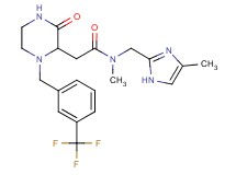 N-methyl-N-[(4-methyl-1H-imidazol-2-yl)methyl]-2-{3-oxo-1-[3-(trifluoromethyl)benzyl]-2-piperazinyl}acetamide
