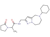 N-[(5-cyclohexyl-5,6,7,8-tetrahydro-4H-pyrazolo[1,5-a][1,4]diazepin-2-yl)methyl]-2-(2-oxopyrrolidin-1-yl)propanamide