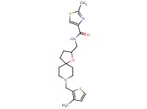 2-methyl-N-({8-[(3-methyl-2-thienyl)methyl]-1-oxa-8-azaspiro[4.5]dec-2-yl}methyl)-1,3-thiazole-4-carboxamide