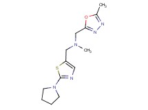 N-methyl-1-(5-methyl-1,3,4-oxadiazol-2-yl)-N-[(2-pyrrolidin-1-yl-1,3-thiazol-5-yl)methyl]methanamine