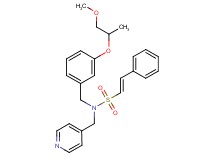 (E)-N-[3-(2-methoxy-1-methylethoxy)benzyl]-2-phenyl-N-(4-pyridinylmethyl)ethylenesulfonamide