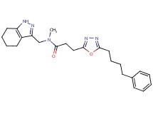 N-methyl-3-[5-(4-phenylbutyl)-1,3,4-oxadiazol-2-yl]-N-(4,5,6,7-tetrahydro-1H-indazol-3-ylmethyl)propanamide