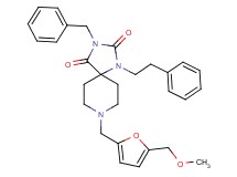 3-benzyl-8-{[5-(methoxymethyl)-2-furyl]methyl}-1-(2-phenylethyl)-1,3,8-triazaspiro[4.5]decane-2,4-dione