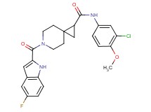 N-(3-chloro-4-methoxyphenyl)-6-[(5-fluoro-1H-indol-2-yl)carbonyl]-6-azaspiro[2.5]octane-1-carboxamide