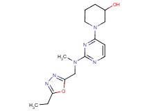 1-{2-[[(5-ethyl-1,3,4-oxadiazol-2-yl)methyl](methyl)amino]pyrimidin-4-yl}piperidin-3-ol