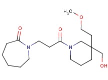 1-{3-[3-(hydroxymethyl)-3-(2-methoxyethyl)-1-piperidinyl]-3-oxopropyl}-2-azepanone