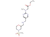 ethyl (methyl{5-[({[4-(methylsulfonyl)morpholin-2-yl]methyl}amino)methyl]pyrimidin-2-yl}amino)acetate