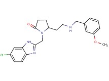 1-[(6-chloro-1H-benzimidazol-2-yl)methyl]-5-{2-[(3-methoxybenzyl)amino]ethyl}-2-pyrrolidinone