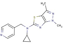 N-cyclopropyl-1,3-dimethyl-N-(pyridin-4-ylmethyl)-1H-pyrazolo[3,4-d][1,3]thiazol-5-amine