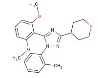 5-(2,6-dimethoxyphenyl)-1-(2-methylphenyl)-3-(tetrahydro-2H-pyran-4-yl)-1H-1,2,4-triazole