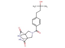 (1R*,5R*)-10-[4-(3-hydroxy-3-methylbutyl)benzoyl]-3,7,10-triazatricyclo[3.3.3.0~1,5~]undecane-2,6-dione