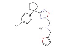(2-furylmethyl)methyl({3-[1-(4-methylphenyl)cyclopentyl]-1,2,4-oxadiazol-5-yl}methyl)amine