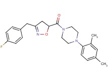 1-(2,4-dimethylphenyl)-4-{[3-(4-fluorobenzyl)-4,5-dihydro-5-isoxazolyl]carbonyl}piperazine