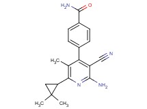 4-[2-amino-3-cyano-6-(2,2-dimethylcyclopropyl)-5-methylpyridin-4-yl]benzamide