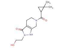 6-[(2,2-dimethylcyclopropyl)carbonyl]-2-(2-hydroxyethyl)-1,2,4,5,6,7-hexahydro-3H-pyrazolo[3,4-c]pyridin-3-one