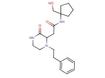 N-[1-(hydroxymethyl)cyclopentyl]-2-[3-oxo-1-(2-phenylethyl)-2-piperazinyl]acetamide
