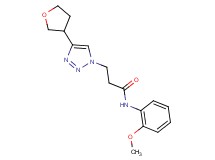 N-(2-methoxyphenyl)-3-[4-(tetrahydrofuran-3-yl)-1H-1,2,3-triazol-1-yl]propanamide