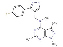 N-{[3-(4-fluorophenyl)-1H-pyrazol-4-yl]methyl}-N,1,3,6-tetramethyl-1H-pyrazolo[3,4-d]pyrimidin-4-amine