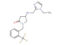 4-{[(1-ethyl-1H-imidazol-2-yl)methyl]amino}-1-[2-(trifluoromethyl)benzyl]-2-pyrrolidinone
