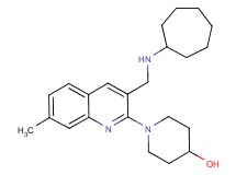 1-{3-[(cycloheptylamino)methyl]-7-methyl-2-quinolinyl}-4-piperidinol