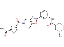 N-{3-[4-({[(5-acetyl-3-thienyl)carbonyl]amino}methyl)-5-methyl-1,3-oxazol-2-yl]phenyl}-1-methyl-3-piperidinecarboxamide