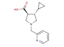 (3S*,4S*)-4-cyclopropyl-1-(2-pyridinylmethyl)-3-pyrrolidinecarboxylic acid