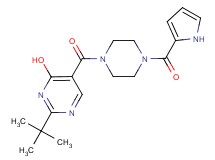 2-tert-butyl-5-{[4-(1H-pyrrol-2-ylcarbonyl)piperazin-1-yl]carbonyl}pyrimidin-4-ol