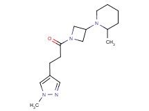 2-methyl-1-{1-[3-(1-methyl-1H-pyrazol-4-yl)propanoyl]-3-azetidinyl}piperidine