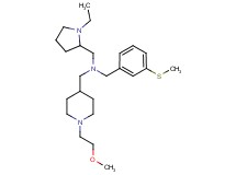 1-(1-ethyl-2-pyrrolidinyl)-N-{[1-(2-methoxyethyl)-4-piperidinyl]methyl}-N-[3-(methylthio)benzyl]methanamine