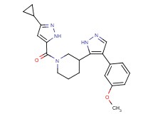 1-[(3-cyclopropyl-1H-pyrazol-5-yl)carbonyl]-3-[4-(3-methoxyphenyl)-1H-pyrazol-5-yl]piperidine