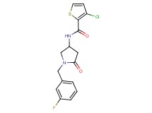 3-chloro-N-[1-(3-fluorobenzyl)-5-oxopyrrolidin-3-yl]thiophene-2-carboxamide