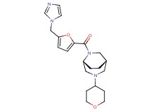 (1S*,5R*)-6-[5-(1H-imidazol-1-ylmethyl)-2-furoyl]-3-(tetrahydro-2H-pyran-4-yl)-3,6-diazabicyclo[3.2.2]nonane