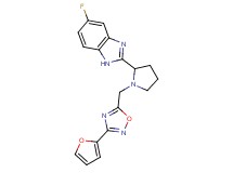 5-fluoro-2-(1-{[3-(2-furyl)-1,2,4-oxadiazol-5-yl]methyl}-2-pyrrolidinyl)-1H-benzimidazole