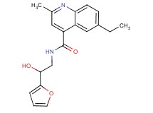 6-ethyl-N-[2-(2-furyl)-2-hydroxyethyl]-2-methyl-4-quinolinecarboxamide