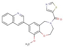 9-methoxy-7-(3-quinolinyl)-4-(1,3-thiazol-5-ylcarbonyl)-2,3,4,5-tetrahydro-1,4-benzoxazepine