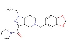 5-(1,3-benzodioxol-5-ylmethyl)-1-ethyl-3-(1-pyrrolidinylcarbonyl)-4,5,6,7-tetrahydro-1H-pyrazolo[4,3-c]pyridine