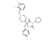 3-cyclopentyl-5-[1-(2,3-difluorobenzyl)-4-piperidinyl]-5-(4-fluorobenzyl)-2,4-imidazolidinedione
