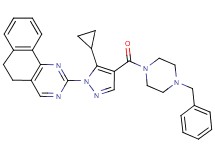 2-{4-[(4-benzyl-1-piperazinyl)carbonyl]-5-cyclopropyl-1H-pyrazol-1-yl}-5,6-dihydrobenzo[h]quinazoline