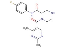 1-[(2,4-dimethyl-5-pyrimidinyl)carbonyl]-N-(4-fluorophenyl)-2-piperazinecarboxamide