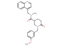 1-(3-methoxybenzyl)-N-methyl-6-oxo-N-(4-quinolinylmethyl)-3-piperidinecarboxamide