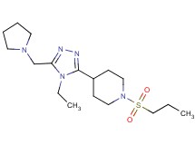 4-[4-ethyl-5-(pyrrolidin-1-ylmethyl)-4H-1,2,4-triazol-3-yl]-1-(propylsulfonyl)piperidine