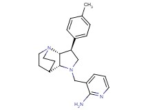 3-{[(2R*,3S*,6R*)-3-(4-methylphenyl)-1,5-diazatricyclo[5.2.2.0~2,6~]undec-5-yl]methyl}-2-pyridinamine