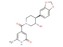 4-{[(3S*,4S*)-4-(1,3-benzodioxol-5-yl)-3-hydroxypiperidin-1-yl]carbonyl}-6-methylpyridin-2(1H)-one