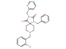 1-benzyl-8-(2-chlorobenzyl)-3-(2-pyridinylmethyl)-1,3,8-triazaspiro[4.5]decane-2,4-dione