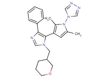 4-{2,5-dimethyl-3-[4-phenyl-1-(tetrahydro-2H-pyran-3-ylmethyl)-1H-imidazol-5-yl]-1H-pyrrol-1-yl}-4H-1,2,4-triazole