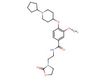 4-[(1-cyclopentyl-4-piperidinyl)oxy]-3-methoxy-N-[2-(2-oxo-1,3-oxazolidin-3-yl)ethyl]benzamide