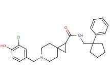 6-(3-chloro-4-hydroxybenzyl)-N-[(1-phenylcyclopentyl)methyl]-6-azaspiro[2.5]octane-1-carboxamide
